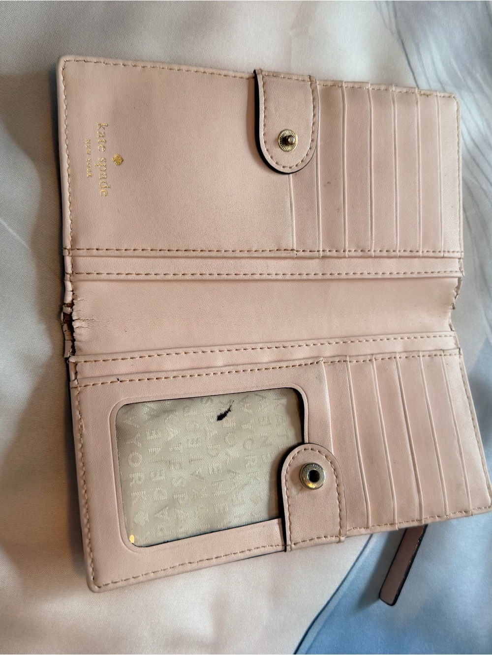 kate spade Blush Pink Tote with Gold Plaque and wallet - Picture 11 of 12